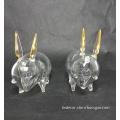 borosilicate glass adorable animal salt and pepper shaker